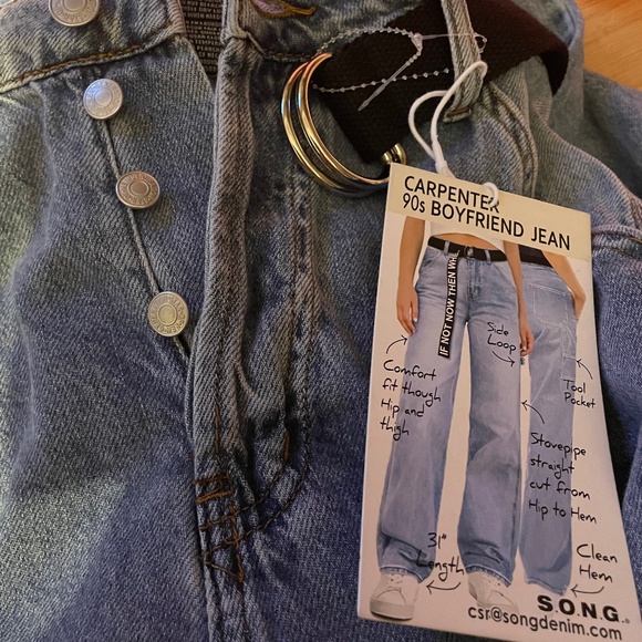 90’s Boyfriend Jeans by S.O.N.G. Size 9/29 NWT - Picture 9 of 12
